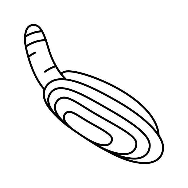 太平洋剃刀蛤蜊线图标矢量插图图片下载