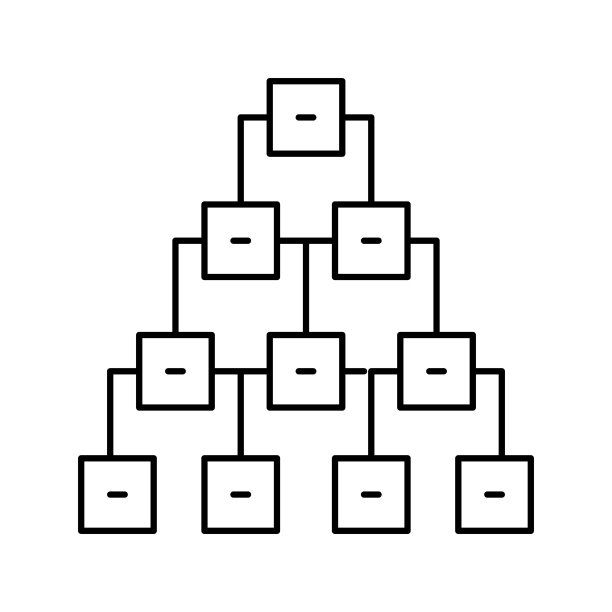 层次结构图、线图标、矢量图图片下载