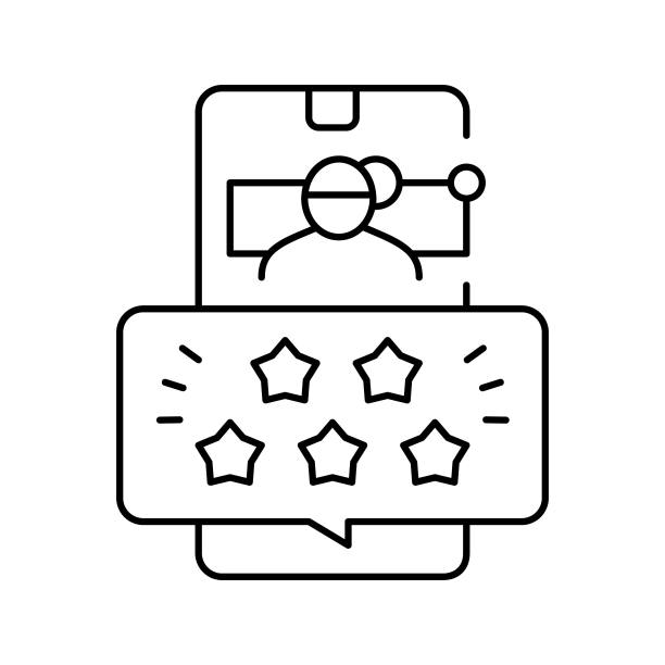 回顾临时保姆线图标矢量插图图片下载