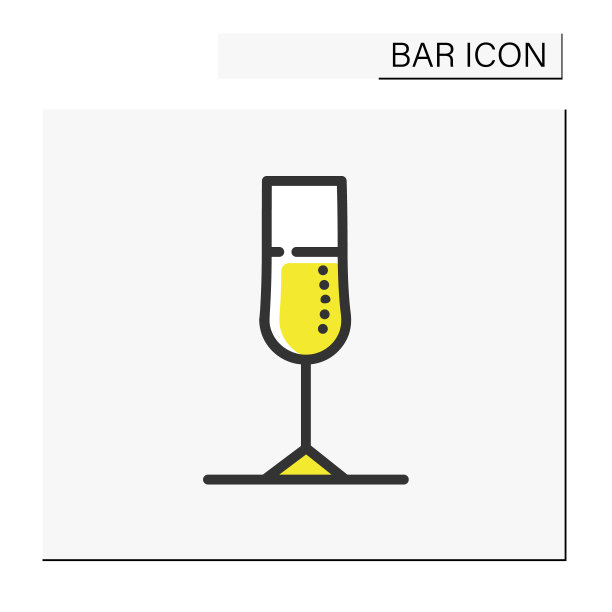 香槟玻璃颜色图标图片下载