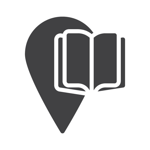 书店位置针矢量图标图片下载