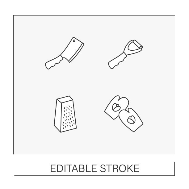烹饪工具行图标设置图片下载