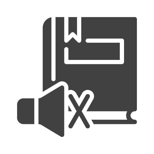 有声读物静音矢量图标图片下载