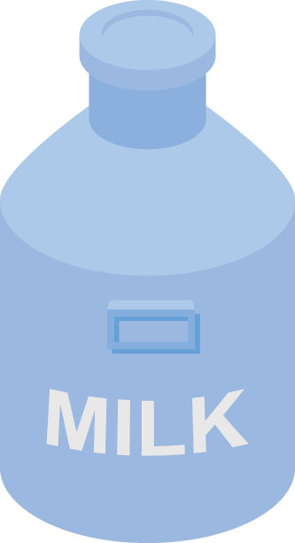 生奶罐概念，牛奶搅拌器矢量颜色图标设计，干酪文化符号，奶酪生产工厂标志，乳制品和食品保存过程库存插图图片下载