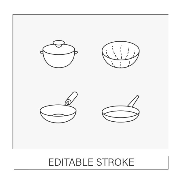 烹饪工具行图标设置图片下载