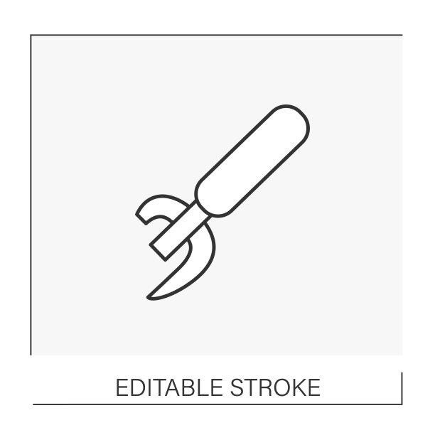 开罐器线图标图片下载