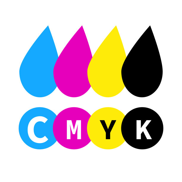 CMYK墨水图标设置。向量。图片下载