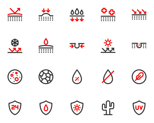 集皮肤线条图标，护肤，表皮，保湿图片下载