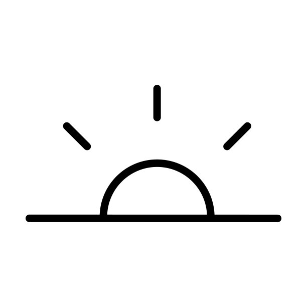 日出图标从天气收集。薄线性日出，太阳，日落轮廓图标孤立在白色背景。线矢量日出标志，网络和移动符号。图片下载