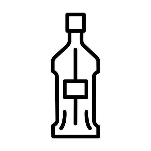 杜松子酒的图标从美食收集。薄线性杜松子酒，酒吧，酒精轮廓图标孤立在白色背景上。线向量gin符号，网络和移动的符号。图片下载