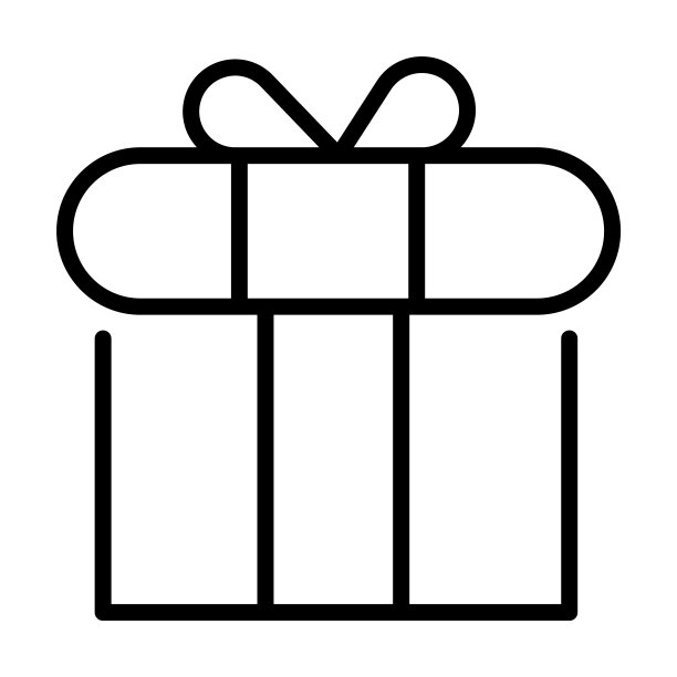 带有丝带图标的礼盒，从派对收集。薄线性礼品盒丝带，礼物，快乐轮廓图标孤立在白色背景。线矢量礼品盒带标志，网络和移动符号。图片下载