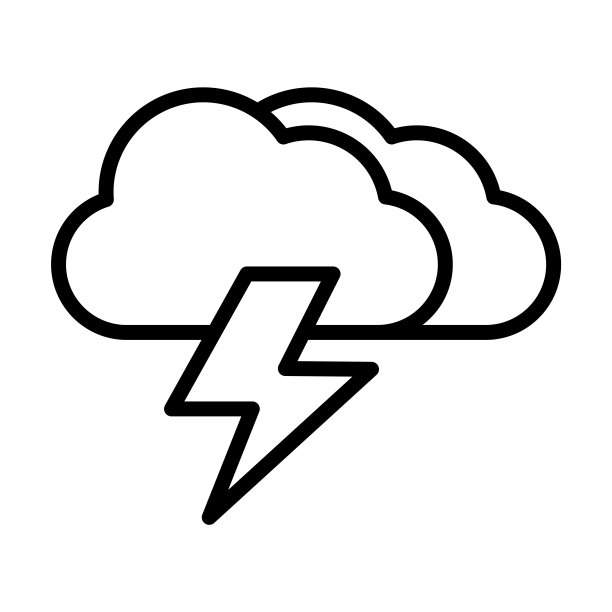 霹雳图标从天气收集。薄线性雷电，闪光，雷电轮廓图标孤立在白色背景上。线矢量霹雳符号，网络和移动符号。图片下载