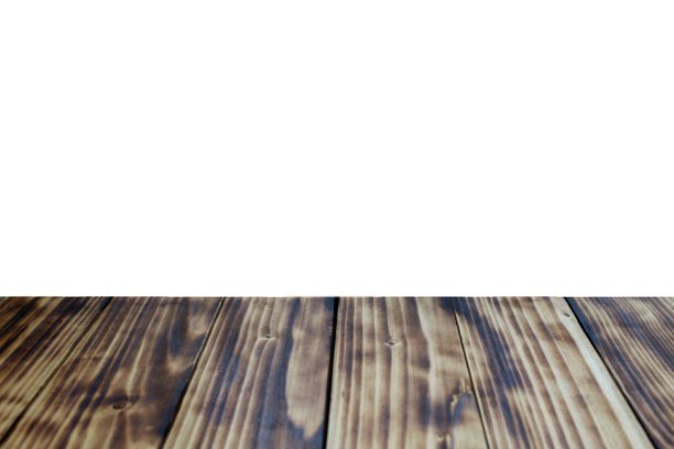 木地板是棕色的，有黑色的污渍，在照片的一半是孤立的图片下载