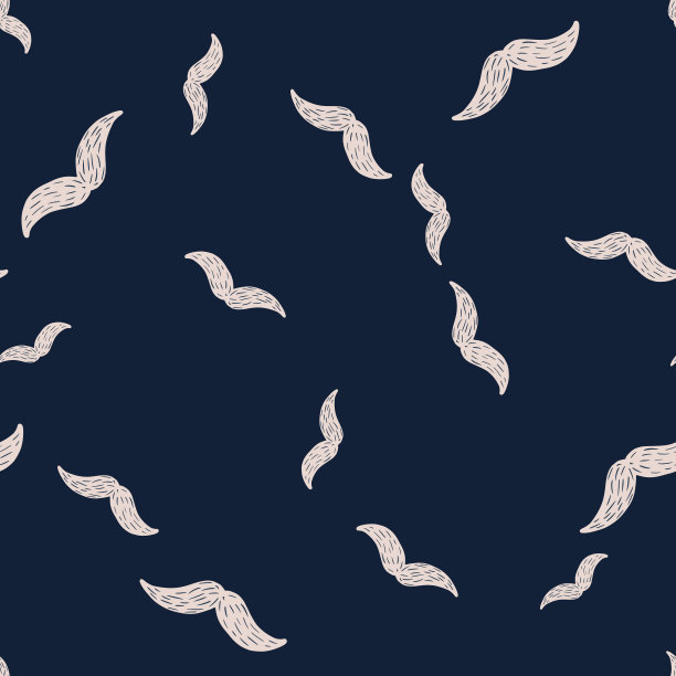 胡子无缝图案上。涂鸦风格的复古理发店。图片下载