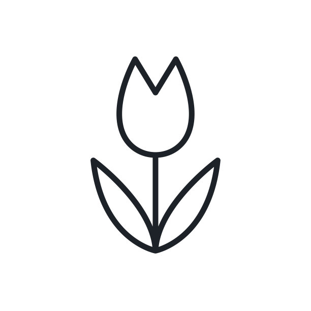 郁金香图标。春花孤立矢量图标图片下载