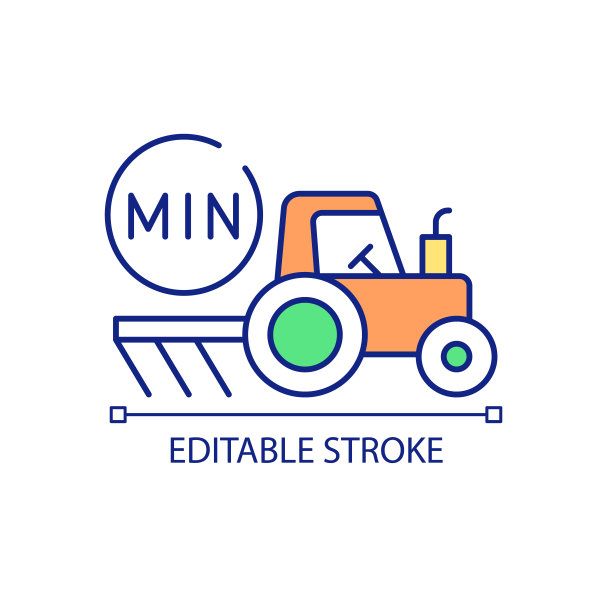 最小化机械土壤处理RGB颜色图标图片下载