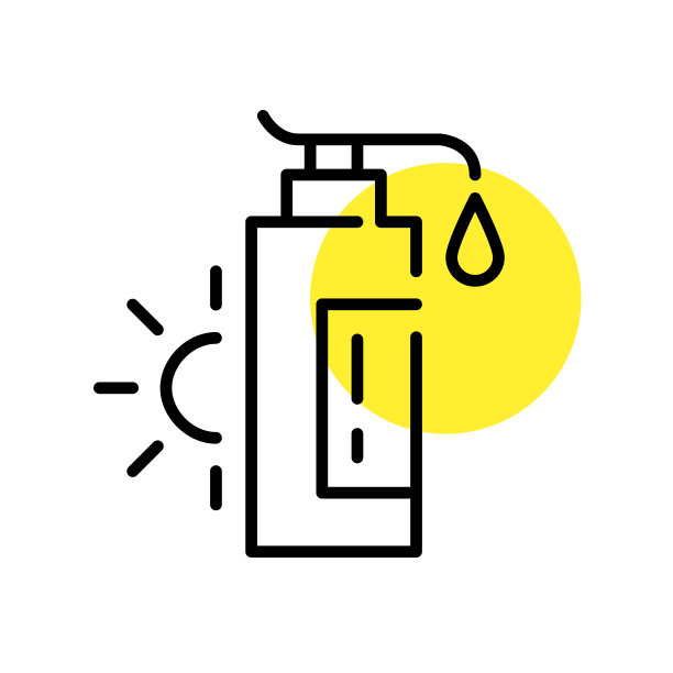 防晒霜防晒乳液可以防止老化和皮肤癌。像素完美，可编辑的描边图片下载