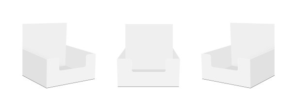 空白计数器显示盒模型，正面和侧面视图图片下载