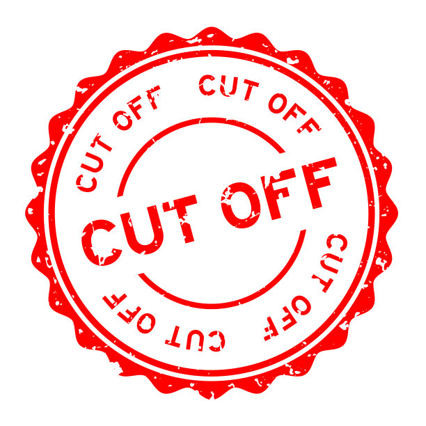 垃圾红剪字圆形橡胶印章在白色背景上图片下载