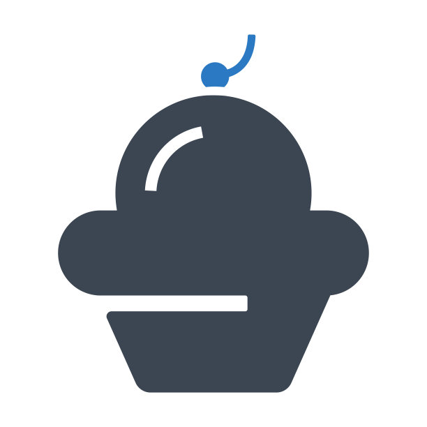 杯子蛋糕图标。图片下载