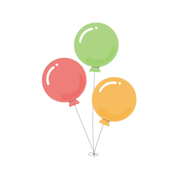 向量的节日气球。生日派对或狂欢节的装饰品是气球图片下载
