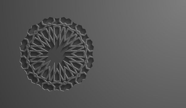 黑色伊斯兰图案几何背景。斋月卡里姆东方风格矢量插图。Ramadhan mubarak矢量模式。阿拉伯语点缀插图。EPS10图片下载
