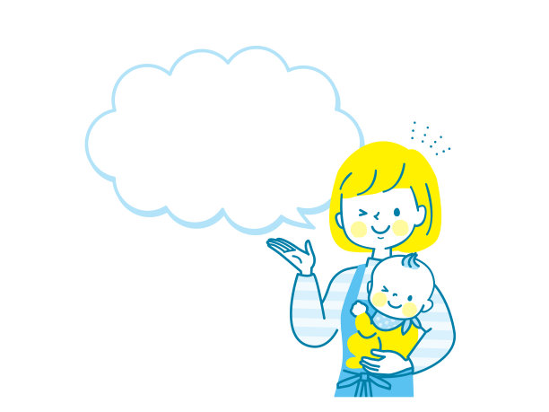 年轻的妈妈抱着孩子解释图片下载