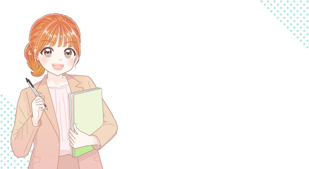 一个穿着年轻西装的女人拿着文件和笔。图片下载