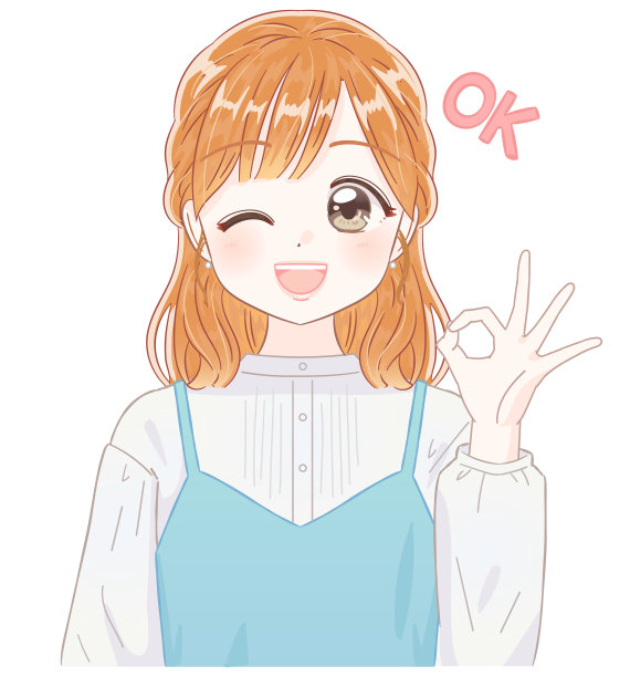 日本少女漫画风格的可爱女孩的面部表情图片下载