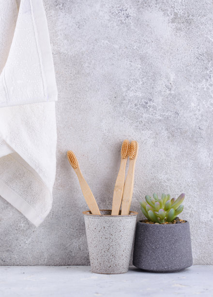 竹牙刷，零浪费护理产品图片下载