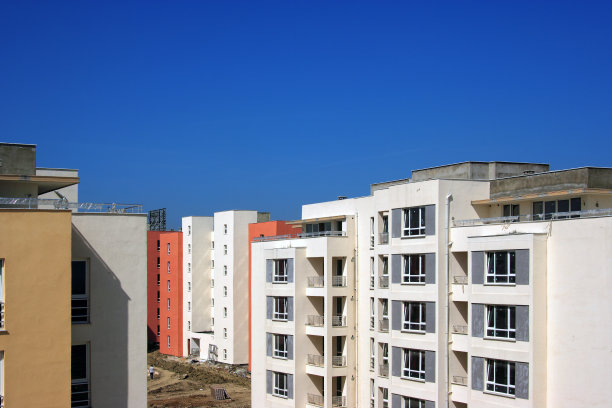 未完工的住宅楼建筑工地图片下载