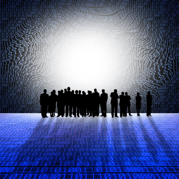 数字技术、人的概念和二进制代码图片下载