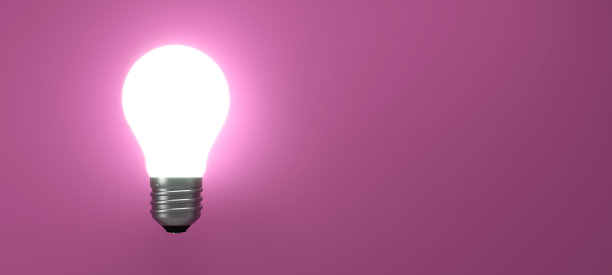 灯泡技术在前面的背景- 3D插图图片下载