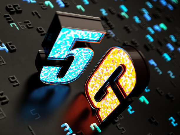 5G黑色霓虹灯图片下载