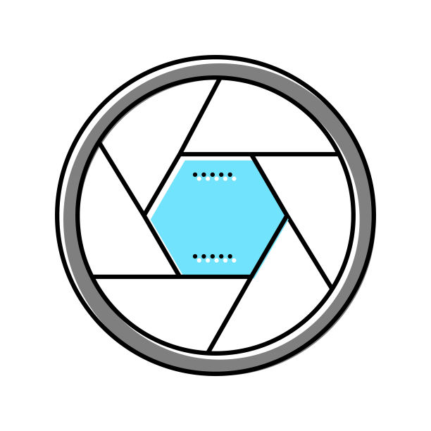 镜头镜头捕捉彩色图标矢量插图图片下载