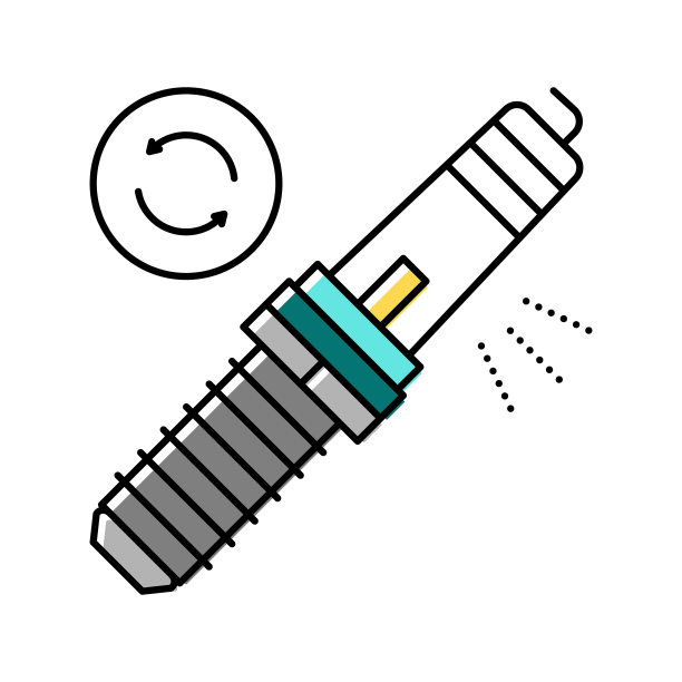 汽车蜡烛替换颜色图标矢量孤立插图图片下载
