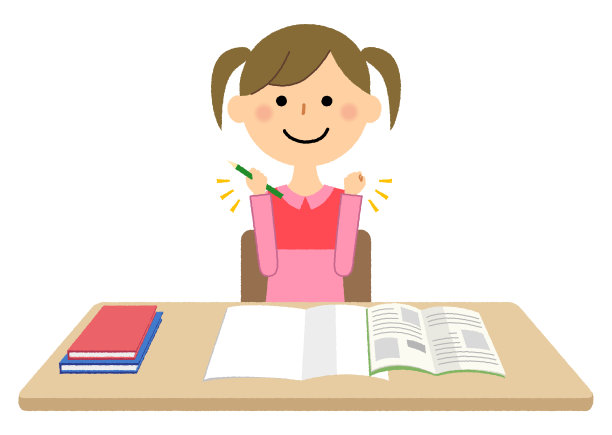 女孩努力学习图片下载