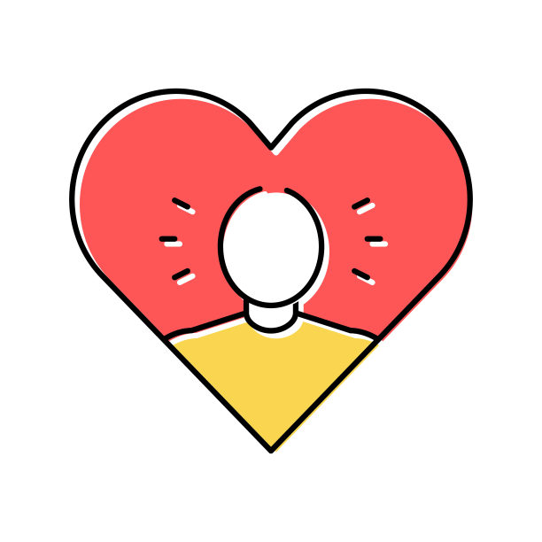 自恋心理问题彩色图标矢量插图图片下载