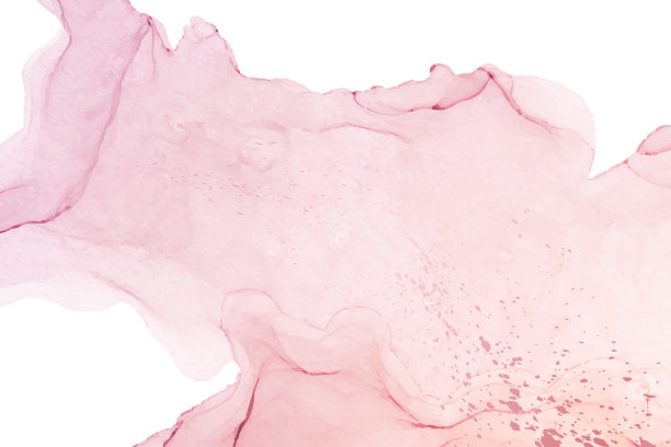 现代水彩背景或优雅的卡片设计或壁纸或海报与抽象的粉红色墨波和玫瑰飞溅。图片下载