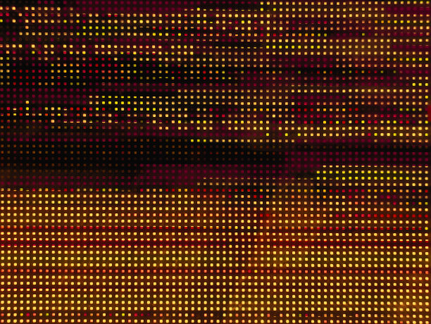 照片中的LED屏幕故障，LED故障，干扰LED面板，像素烧坏图片下载