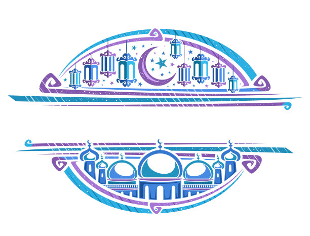 矢量边界为圣月斋月图片下载