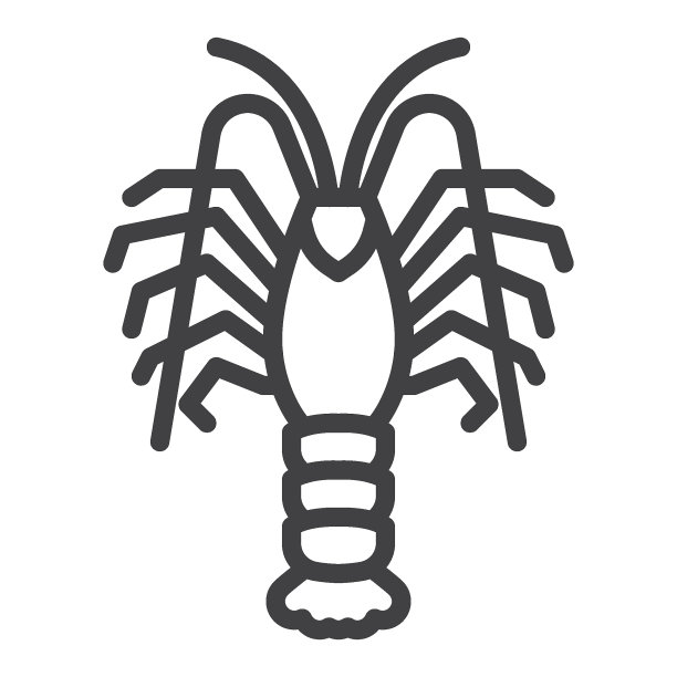 海螯虾线图标图片下载