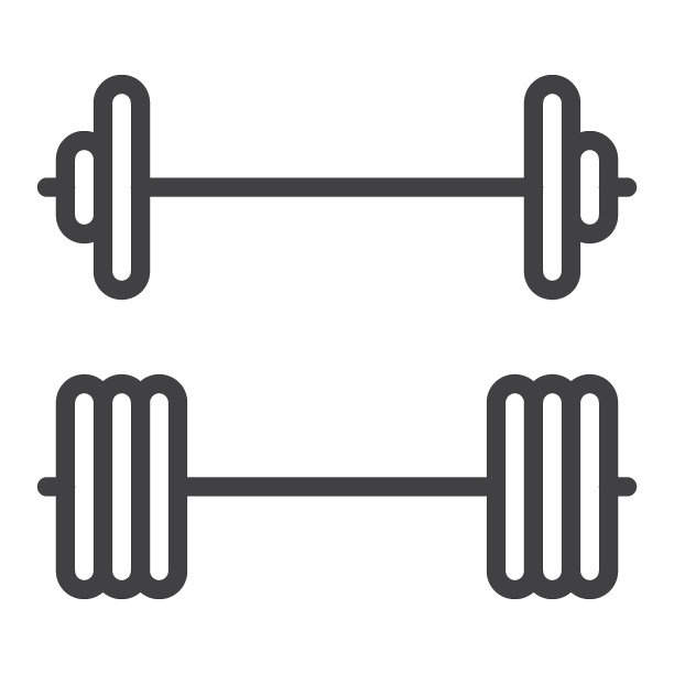健身房杠铃线图标图片下载