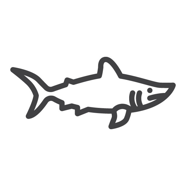 鲨鱼鱼线图标图片下载