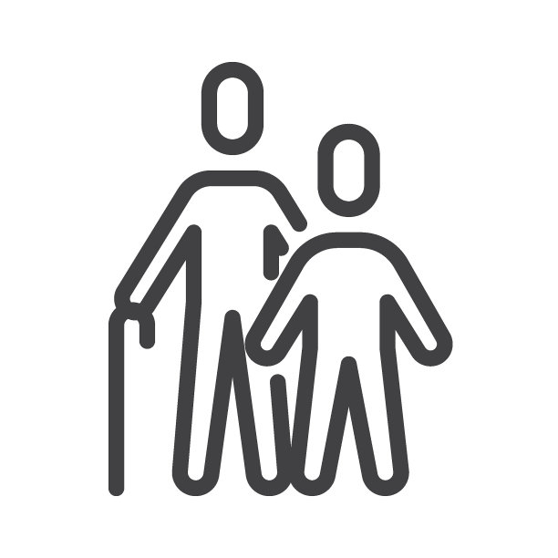 祖父与孙子线的图标图片下载