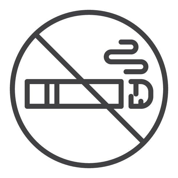 禁止吸烟标志线条图标图片下载