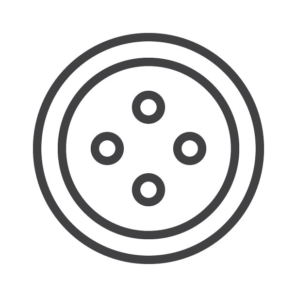 圆形服装按钮线图标图片下载