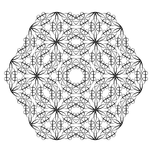 东方模式。花曼荼罗。古典装饰元素。矢量图图片下载