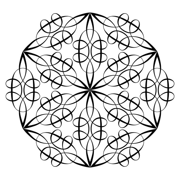 东方模式。花曼荼罗。古典装饰元素。矢量图图片下载