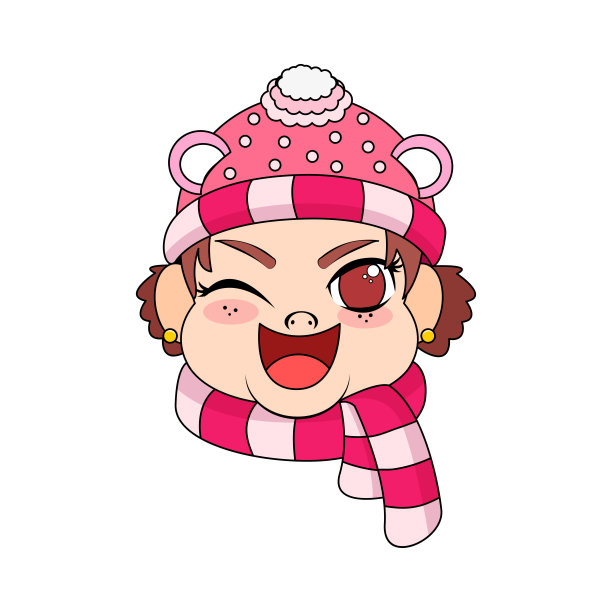 孤立的红色围巾婴儿圣诞节边界线矢量说明图片下载